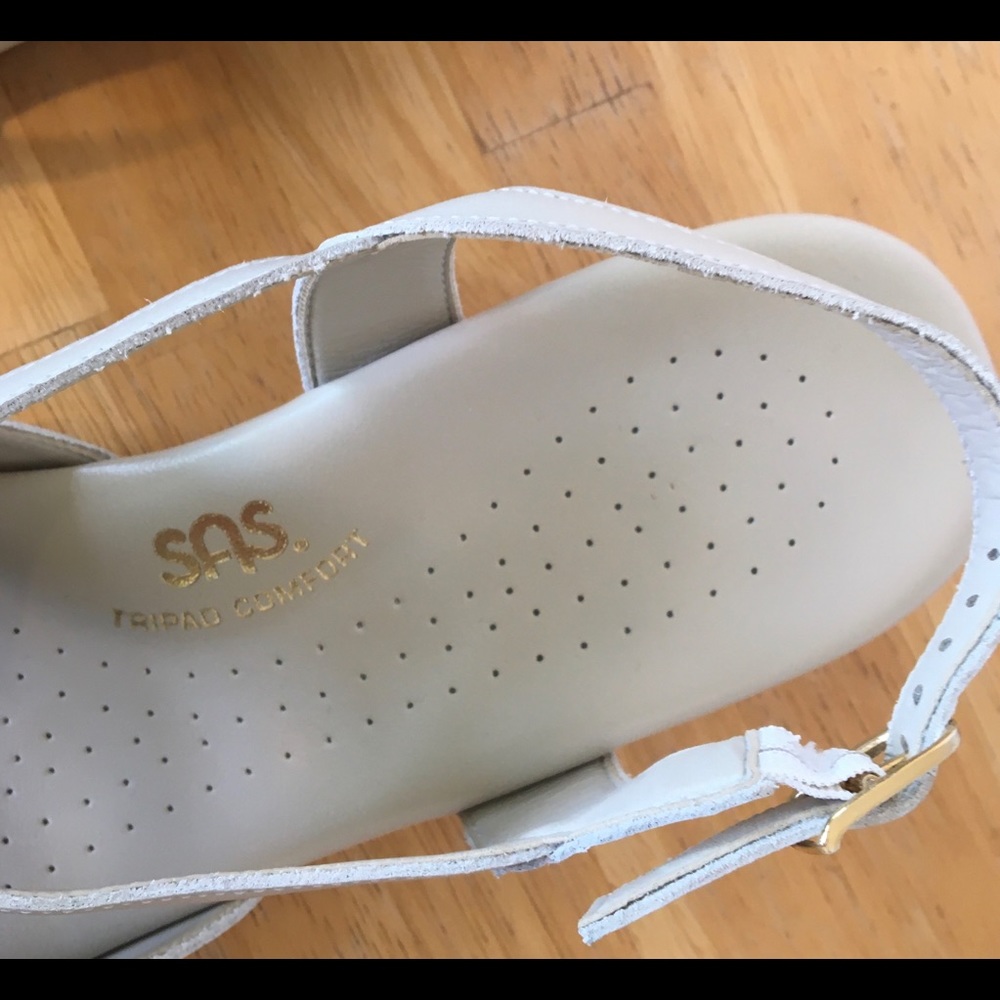SAS Caress Low Wedge Summer Sandal Nude - Picture 5 of 8